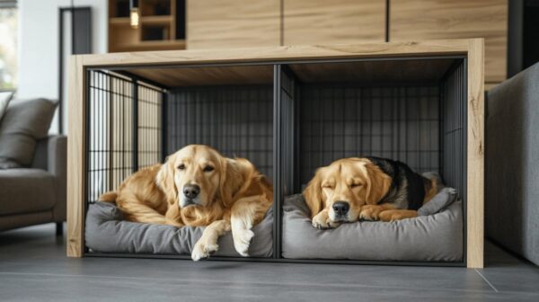 Niche double pour chien : découvrez ce produit solution contre les rivalités canines