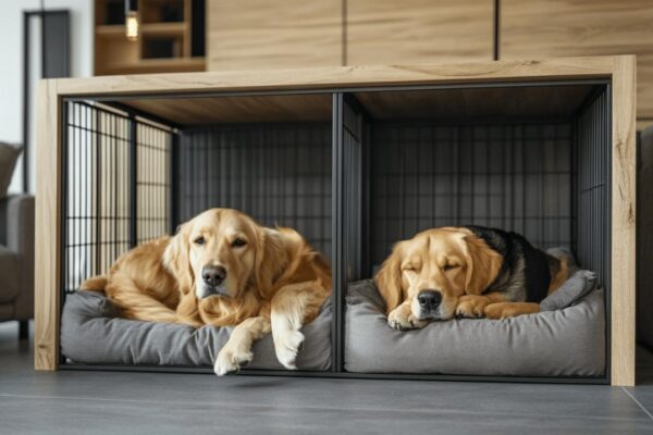 Niche double pour chien : découvrez ce produit solution contre les rivalités canines